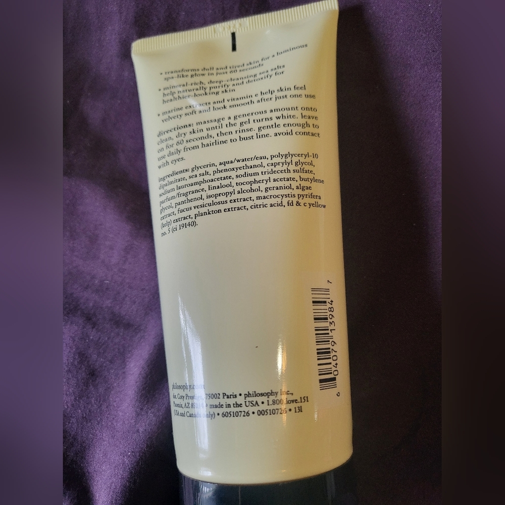Philosophy Purity Made Simple Mask deep clean mask 6 oz - Picture 3 of 3